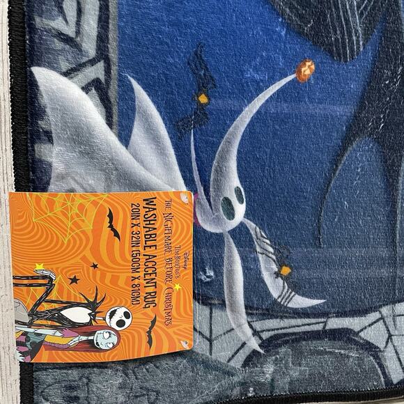Nightmare Before Christmas Accent Rug Mat 20x32 Halloween Jack Skellington Zero - Picture 3 of 4